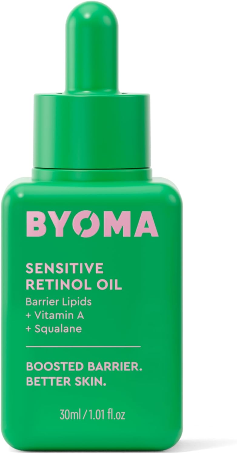 BYOMA Sensitive Retinol Oil (30ml) Face Oil with Retinol, Squalane and Vitamin A - For Sensitive Skin and Retinol Beginners, Clinically Proven to Reduce Textured Skin, Fine Lines and Wrinkles, Vegan