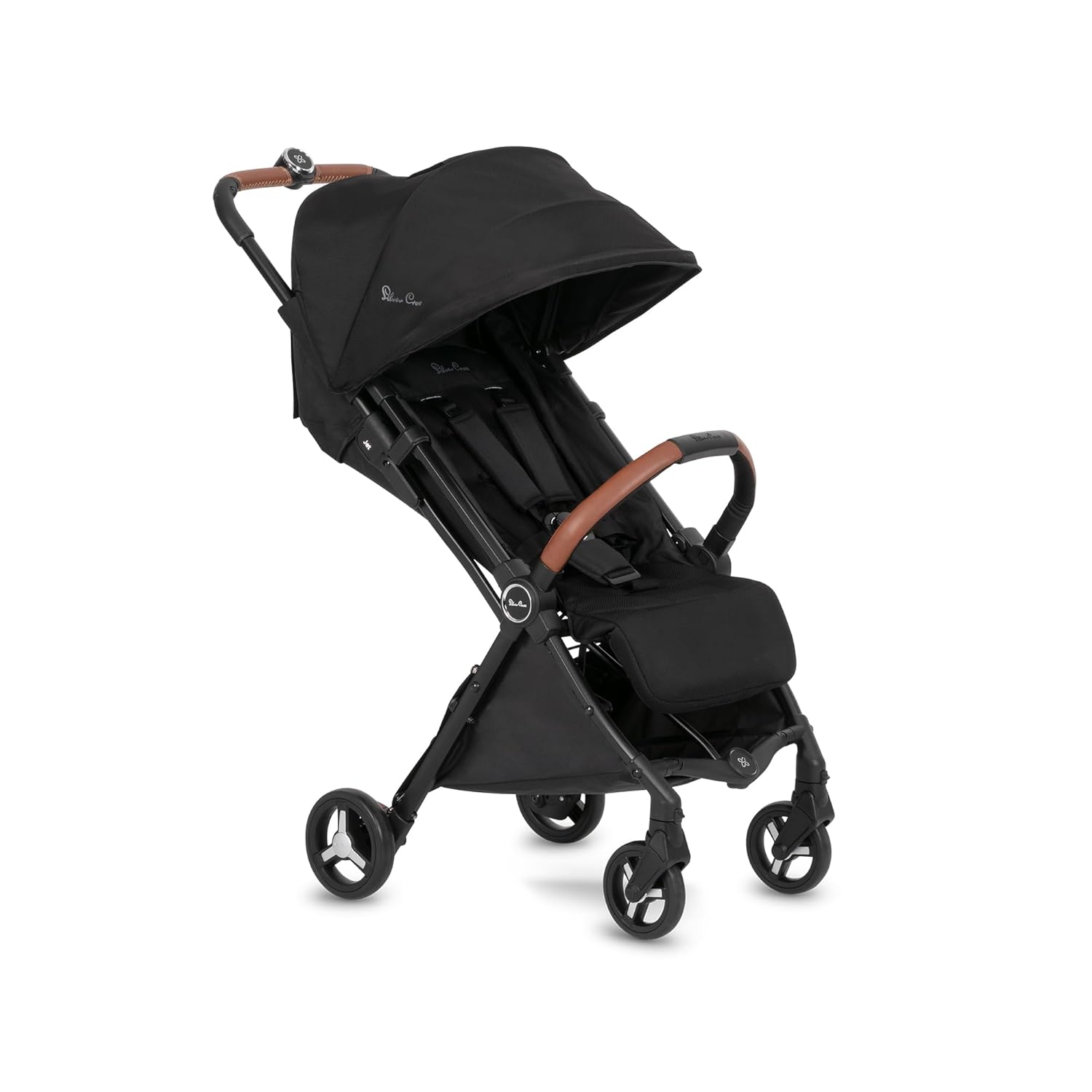 Silver Cross Jet Series - Full Size TSA Approved Infant & Toddler Stroller - Lightweight, Compact & Easy to Fold, with All-Terrain Wheels and One-Handed Recline (Black, Jet-3)