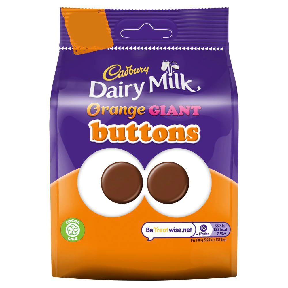 Dairy Milk Orange Giant Buttons Chocolate Bag 95g