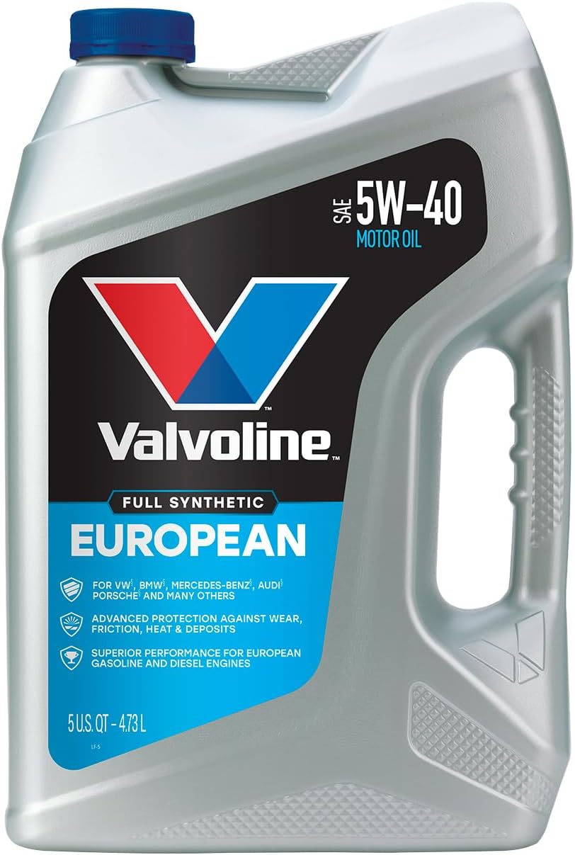Valvoline European Vehicle Full Synthetic SAE 5W-40 Motor Oil 5 QT