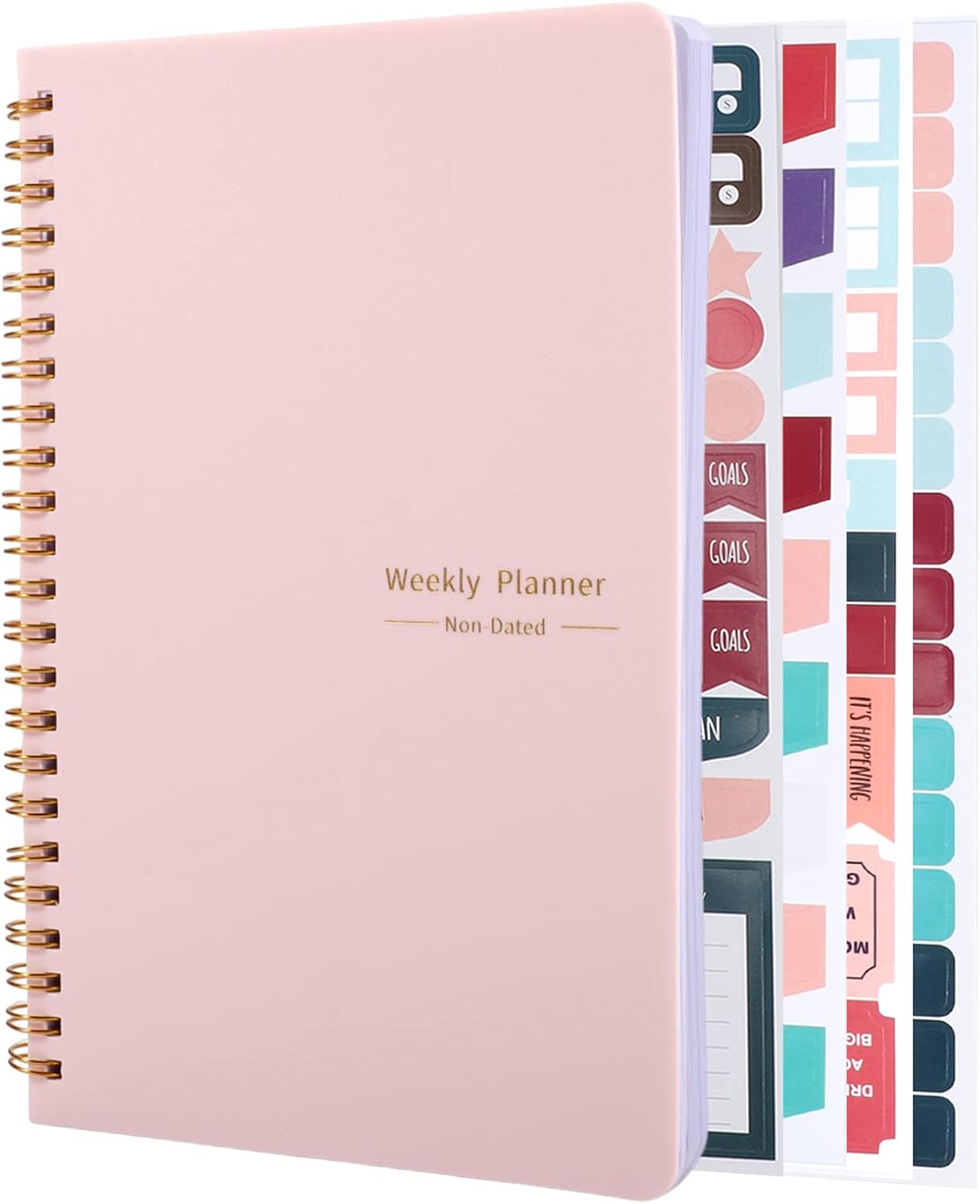 To Do List Notebook, A5 Weekly Planner Undated, Planning Pad Checklist Productivity Organizer 52 Pages for Students, Work, Fitness(Pink)