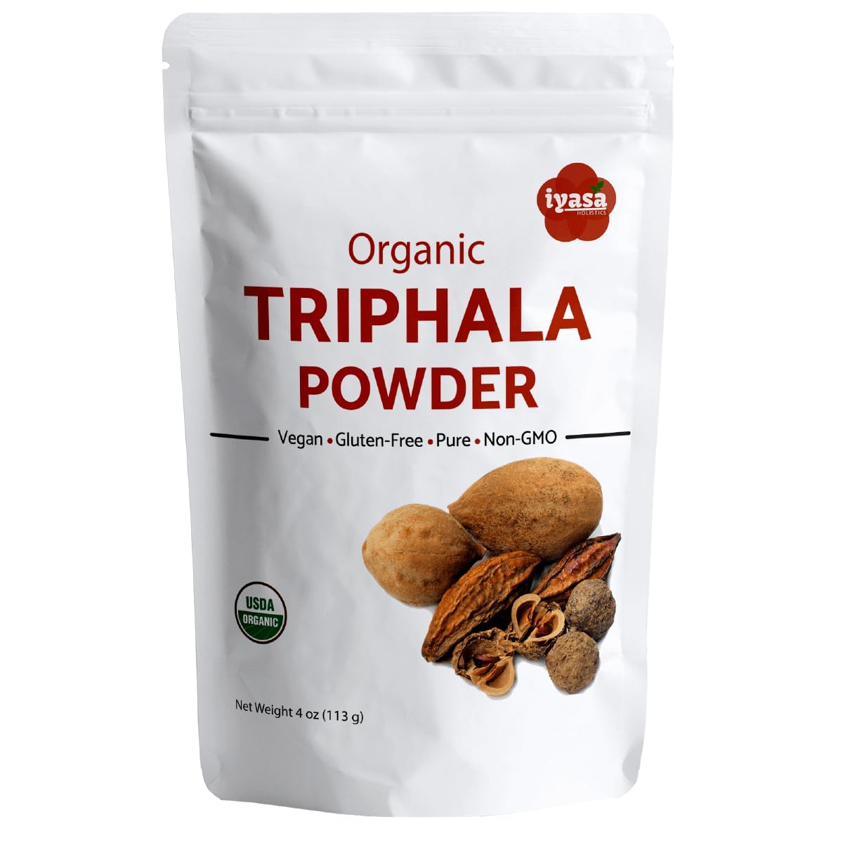 Organic Triphala Powder,Ayurveda Superfood,Natural Body Detox,Bowel Cleanser,Herbal Laxative,4 Ounce 113 Gram