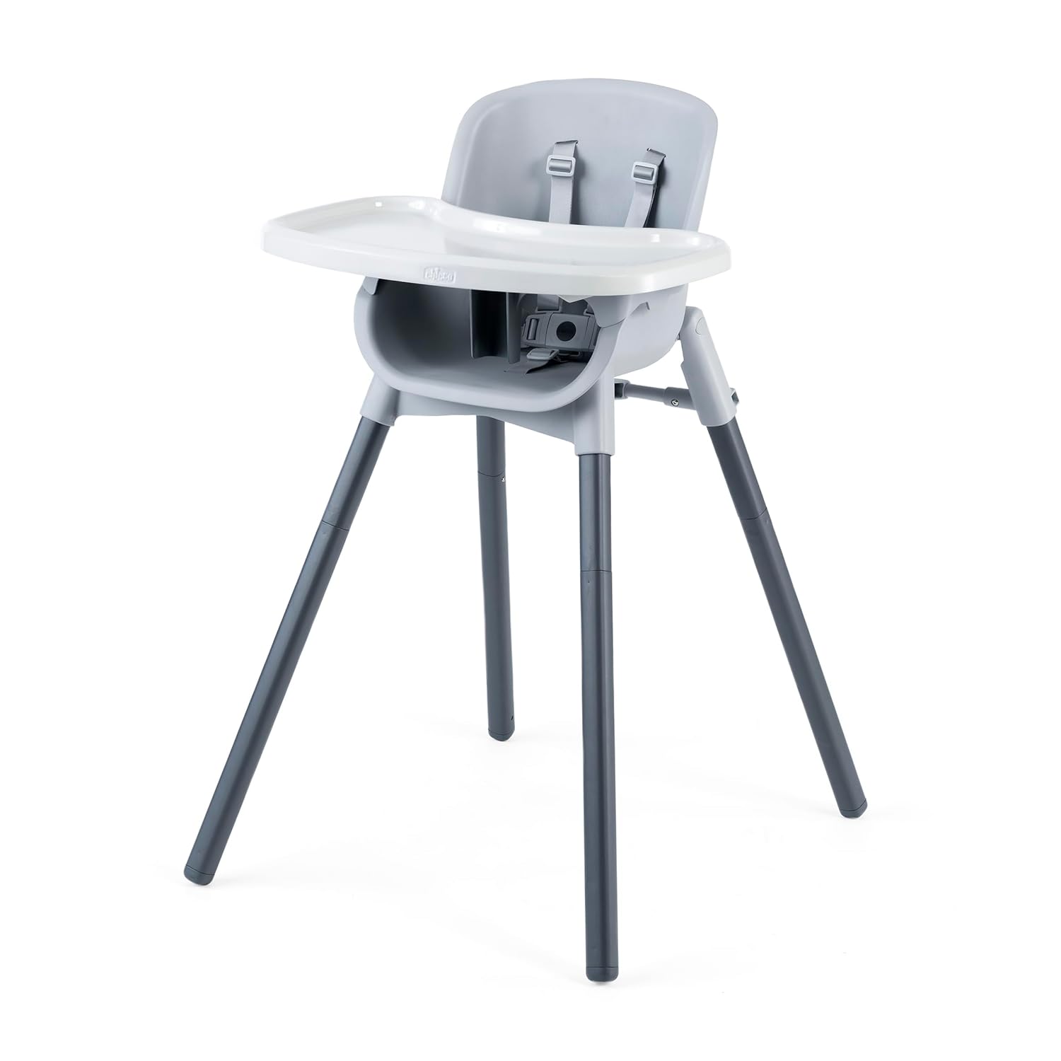 Chicco Zest 4-in-1 Folding High Chair, Feeding Chair, Toddler Chair and Youth Stool, Multi-Use Easy Clean High Chair | Seasalt/Grey