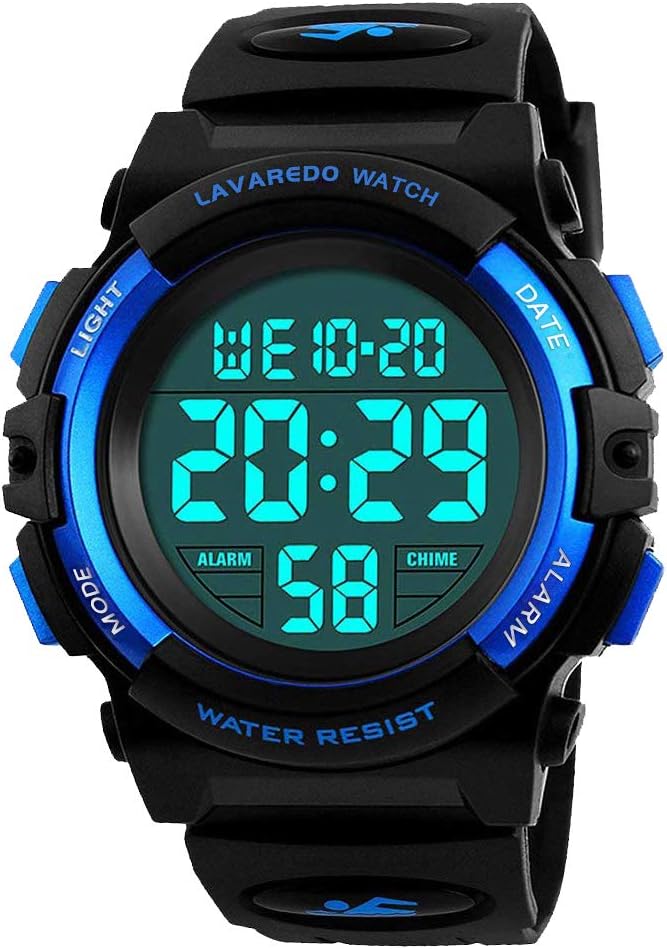 Kids Watch,Boys Watch for 3-15 Year Old Boys,Digital Sport Outdoor Multifunctional Chronograph LED 50 M Waterproof Alarm Calendar Analog Watch for Children with Silicone Band,Kids Gift