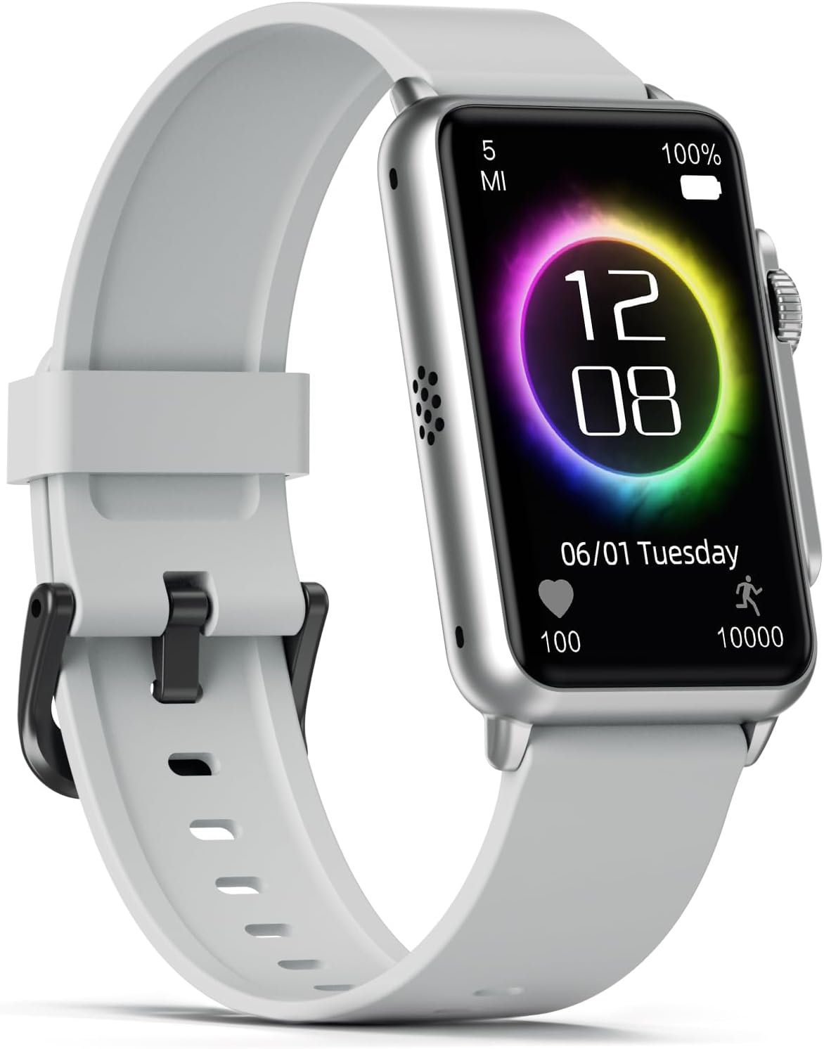 FITVII Health Fitness Tracker, 24/7 Blood Pressure Heart Rate Monitor, Smart Watch (Answer/Make Calls) with Blood Oxygen Sleep Tracking Watch, Waterproof Step Calorie Activity Tracker for Women Men