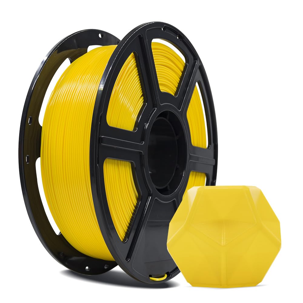FLASHFORGE 3D Printer Filament, PLA PRO Filament 1.75mm, 1KG Spool (2.2lbs), Dimensional Accuracy +/- 0.02mm for FDM 3D Printers, Better Tenacity & No Knotting (Yellow)