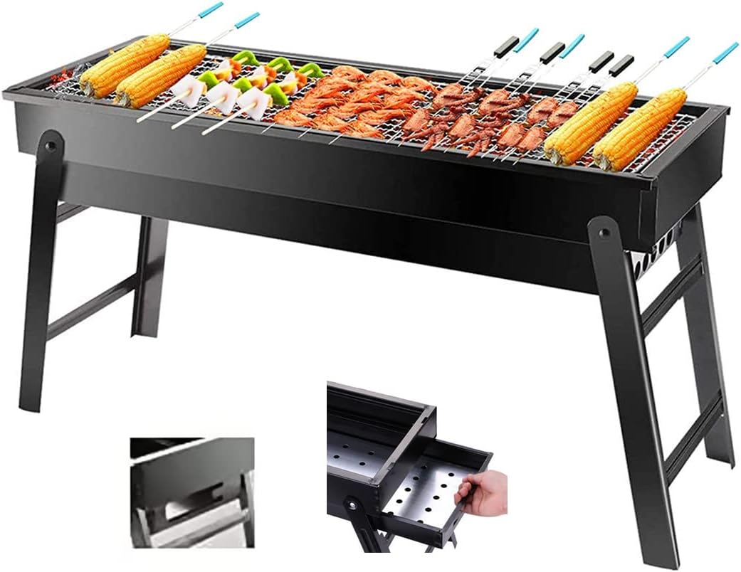 Charcoal Grill,Portable Barbecue Grill Folding BBQ Grill,Small Barbecue Grill,Outdoor Grill Tools for Camping Hiking Picnics Traveling 24''x13''x9''