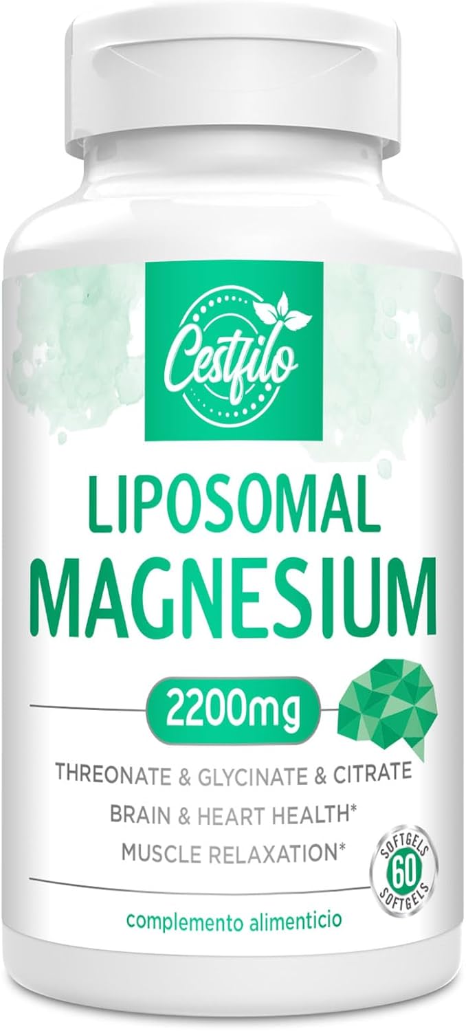 Liposomal Magnesium Complex 2200mg - High Potency with Glycinate & Citrate, Gluten Free, 60 Softgels.. (60 Count (Pack of 1))
