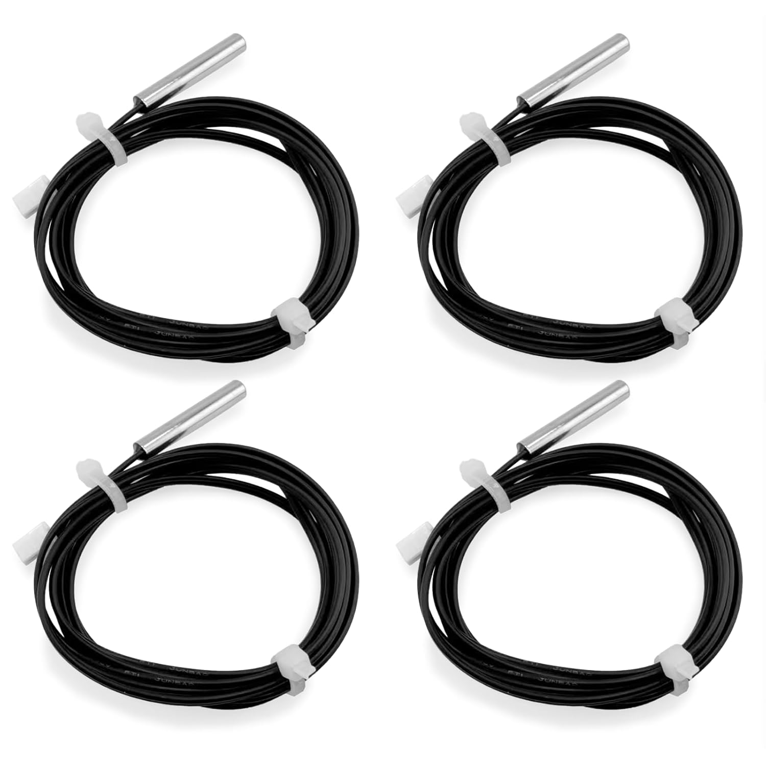 4pcs NTC 10K 3950 Thermistor 1 M, 10K Thermistor Temperature Sensor Probe, Stainless Steel 3950 NTC 10K Temp Sensor Probe use for Water Dispenser/Refrigerators/Freezers,etc.
