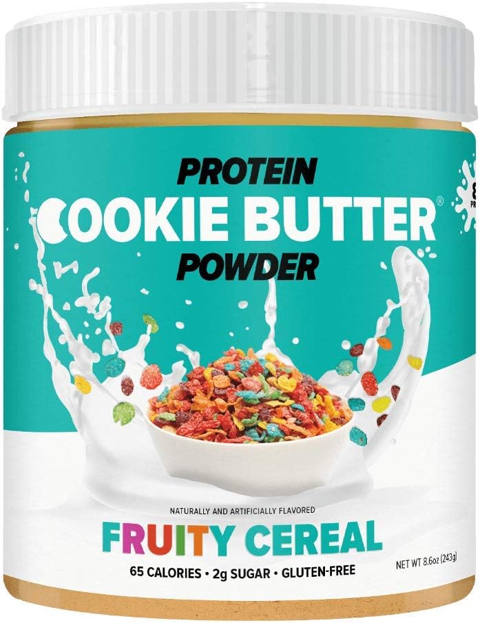 Flex Brands Whey Protein Cookie Butter Powder - Fruity Cereal | Keto-Friendly, Low Carb, No Added Sugars, Gluten-Free | Easy to Mix, Bake and Spread | 8.6oz
