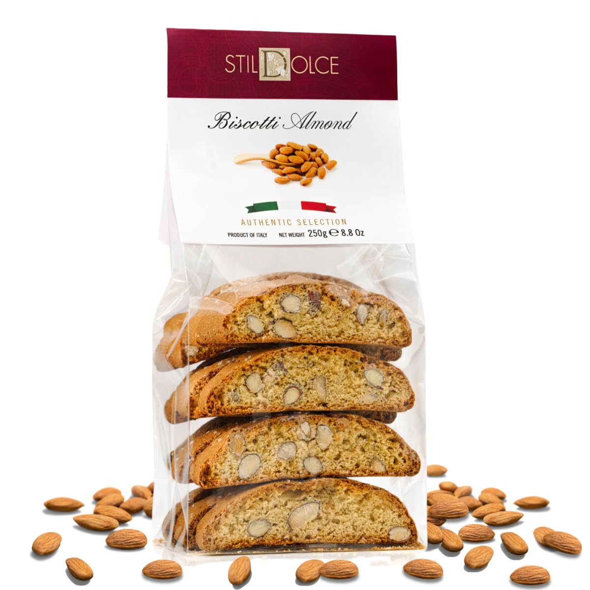 Italian Semi-Soft Almond Biscotti | Made in Tuscany, Italy | Stildolce Traditional Authentic Biscuits