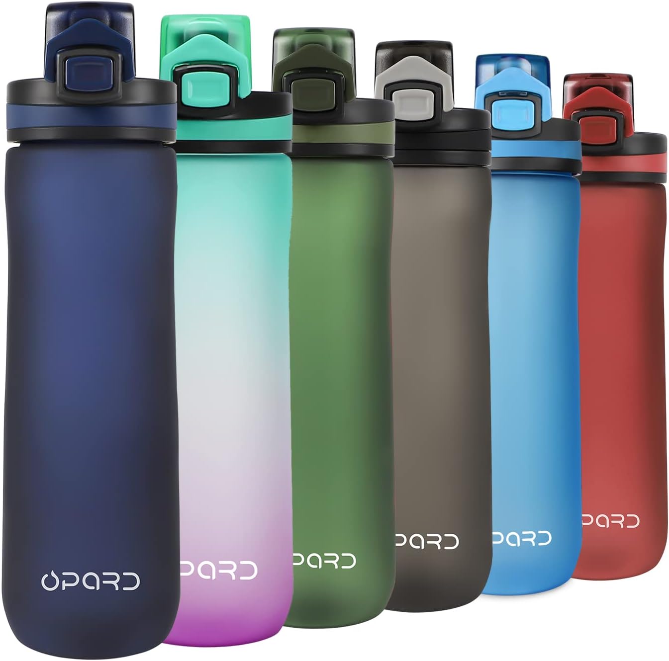 Opard Sports Water Bottle, 500ml / 600ml BPA Free Non-Toxic Tritan Plastic Drinking Bottle with Leak Proof Flip Top Lid for Gym, Outdoor, School, Work
