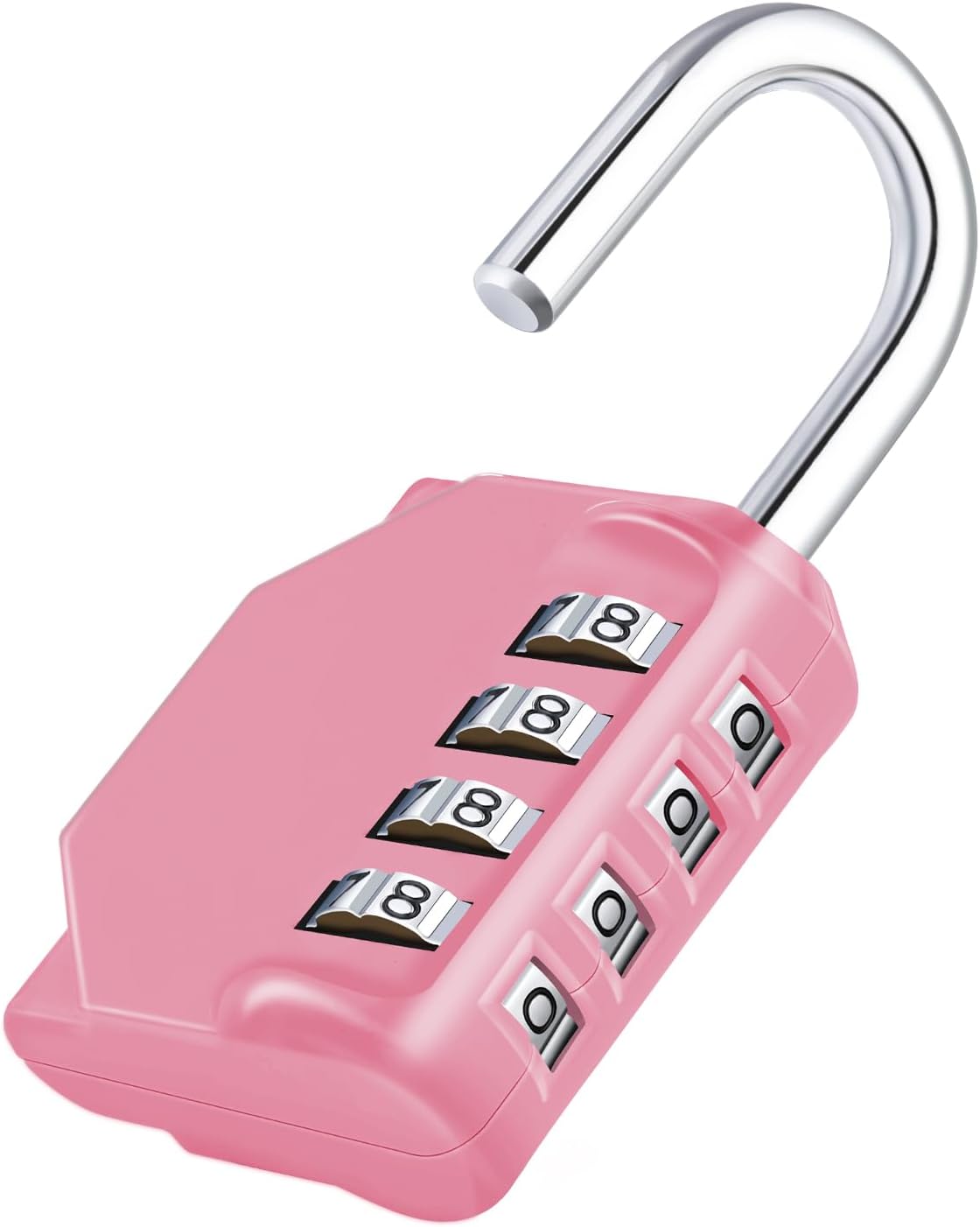 ZHEGE Combination Lock, 4 Digit Combination Padlock Outdoor, School Lock, Gym Locks (Pink)