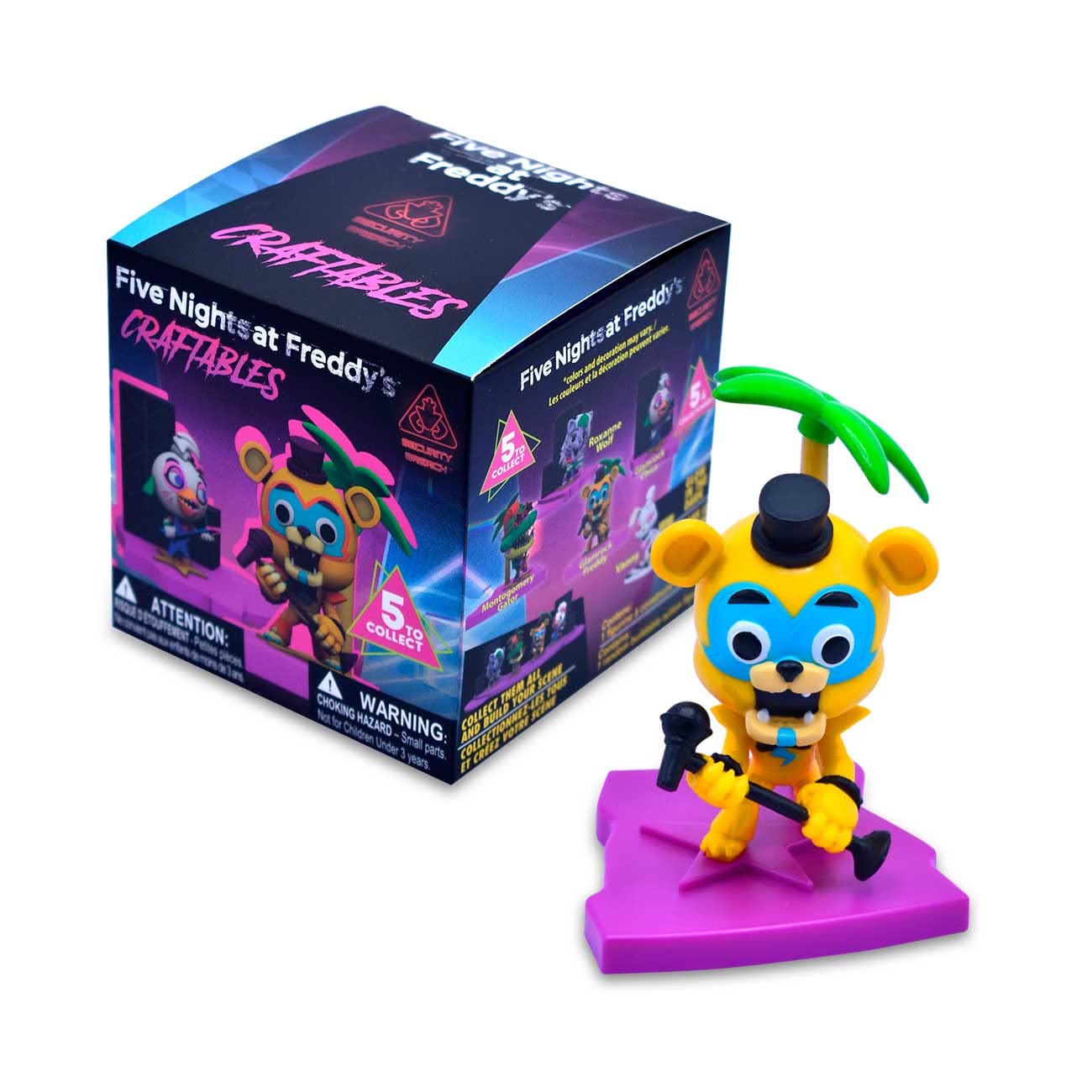 Just Toys LLC Five Nights at Freddy’s Security Breach Craftables – Mystery Buildable Mini‑Scene Pack (Series 1) – Official Licensed FNAF Build‑Your‑Own Collectible