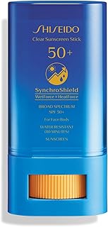 Shiseido Clear Sunscreen Stick SPF 50+ - Invisible Broad-Spectrum Face Sunscreen - Wear Under & Over Makeup - Lightweight Formula - All Skin Types