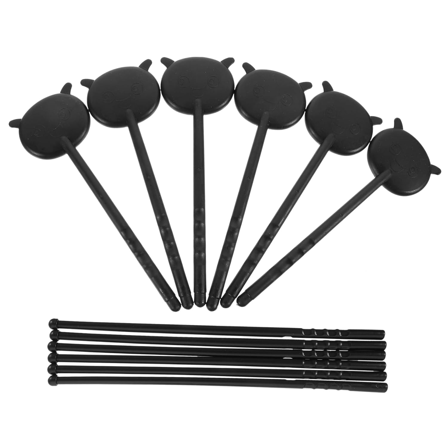 ULTECHNOVO Eye Exam Kit Eye Test Occluder Test Baton Set 12 Pcs Reusable PP Material Black Essential Optometry Tools