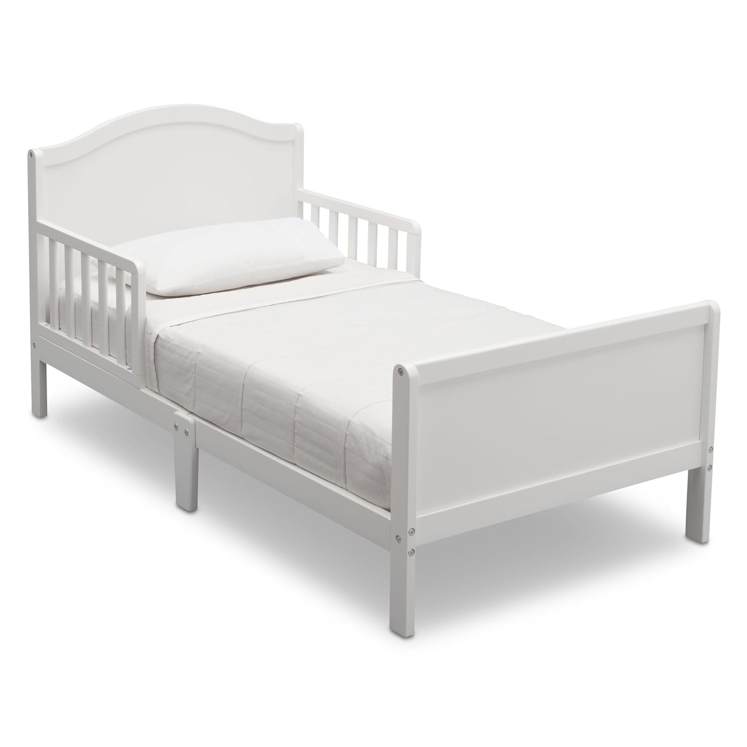 Delta Children Bennett Wood Toddler Bed - Greenguard Gold Certified, Bianca White