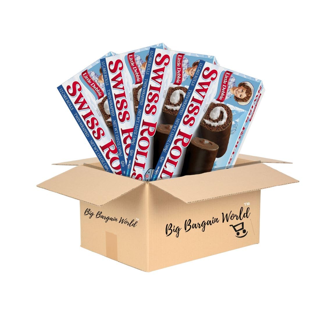 Swiss Rolls, Twin-Wrapped Cake Rolls, 12 Rolls, 13.31 oz 4 Pack