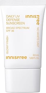innisfree Daily UV Defense Sunscreen Broad Spectrum SPF 36, Invisible Korean Sunscreen with No White Cast