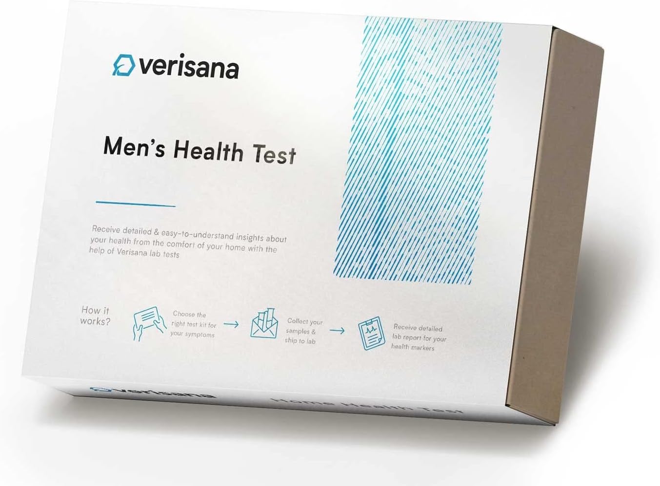 Men’s Health Test – Comprehensive Home Testing Kit – 10 Important Health Markers – CLIA Certified Lab Analysis – Verisana