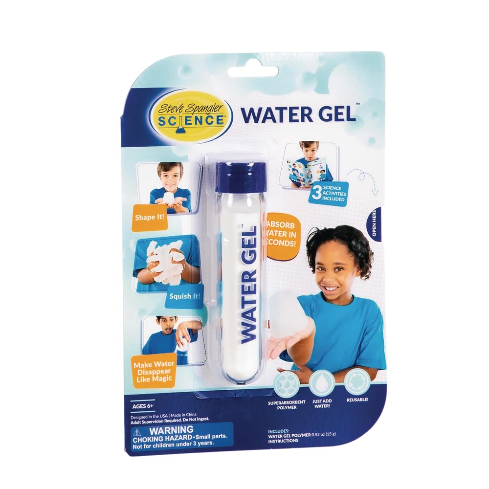 Steve Spangler Science Water Gel Test Tube Kit, 0.52 oz. Test Tube – Sodium Polyacrylate Powder Science Kit for Kids, Teach and Learn About The Science of Polymers, Exciting Hands-On STEM Activity