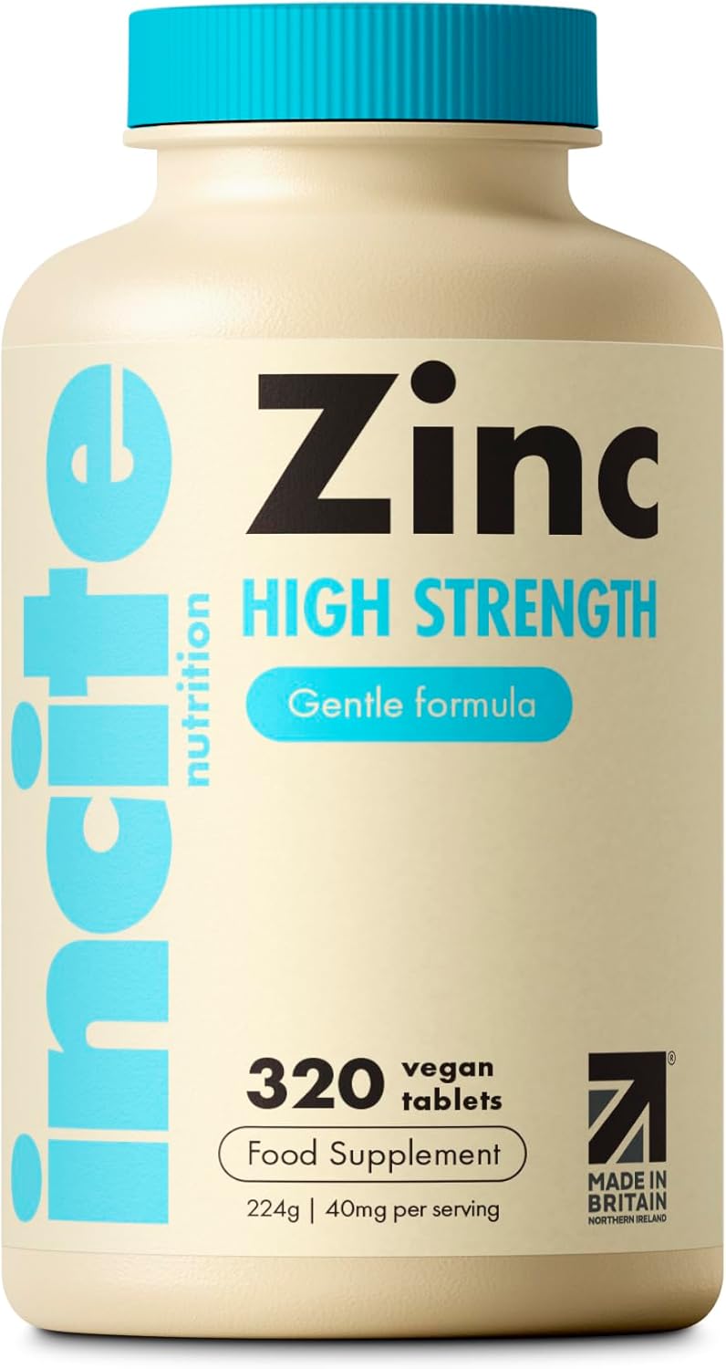 Zinc 40mg - 12+ Month’s Supply - High Strength 400 Premium Tablets - Zinc Supplements Suitable for Vegetarian & Vegans - Maximum Strength Quality Pure Zinc Tablets - Support Immune System - Made in UK