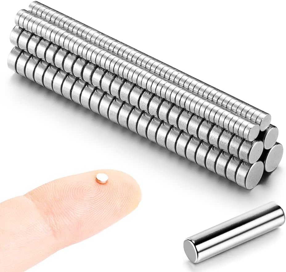 200 MEALOS Mini Neodymium Magnets - 100pcs 3x1mm, 50pcs 4x2mm, 50pcs 5x2mm Rare Earth Magnets