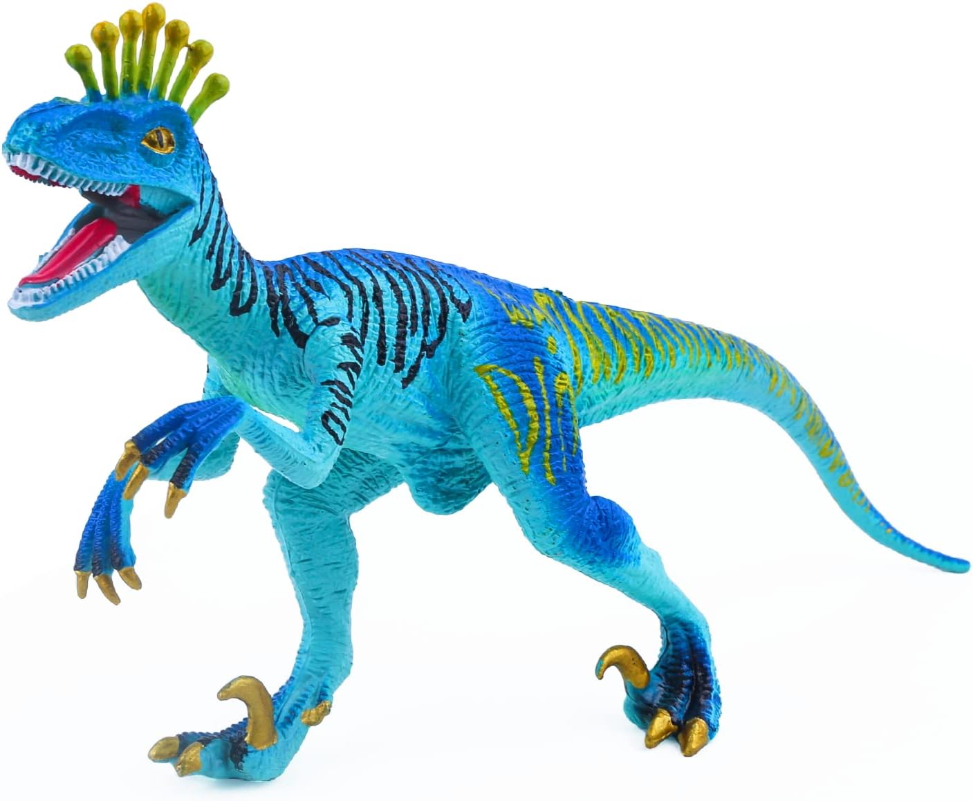 SIENON Dinosaur Figure, Triassic Jurassic Dino Toy 7 Inch, Educational Realistic Eoraptor Toy Model Plastic Hand-Painted Dinosaur Figurine for Dino Party Cake Topper Decorations