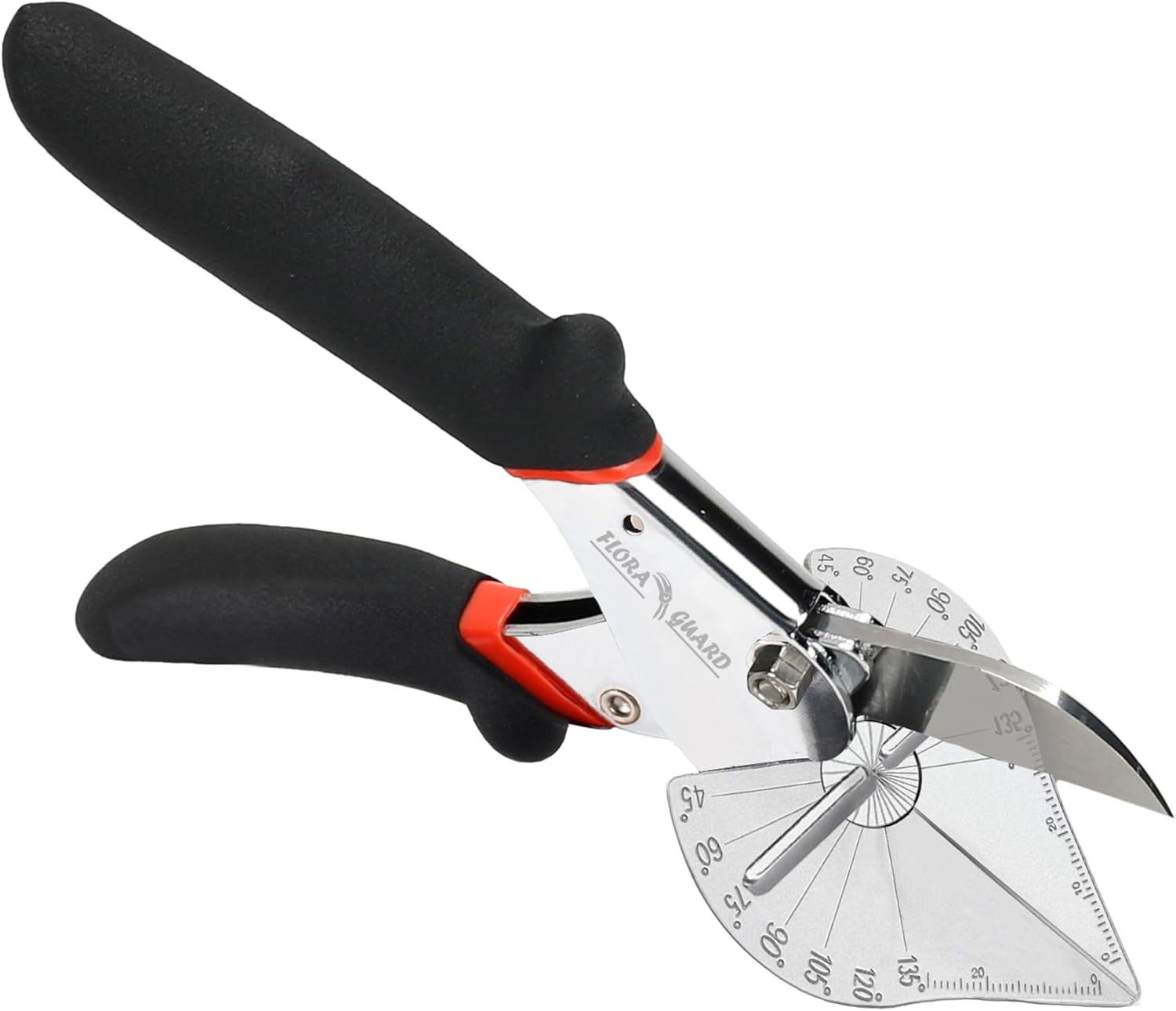 FLORA GUARD Miter Shears - 45 to 135 Degree Multi Angle Trim Cutter, Gasket Shear for Cutting Soft Wood, Plastic, PVC and More (JDJ-4001)