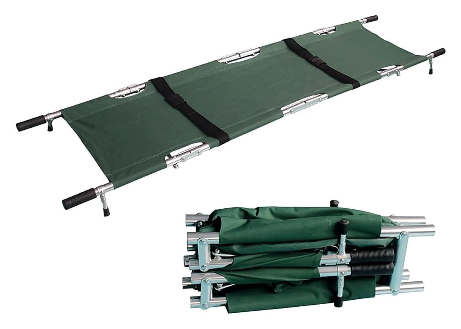 Stair Chair,Folding Stretcher, Aluminum Alloy Flat Stretcher Multifunctional Fire Emergency Medical Stretcher for Hospital, Clinic, Home,