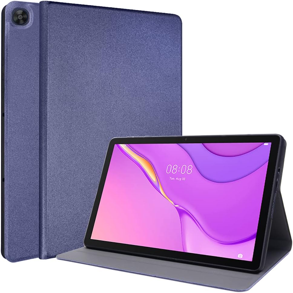 TECHGEAR Case for Huawei MatePad T10 9.7" / T10s 10.1" Premium PU Leather Slim Case Tri-fold Stand Cover with Soft TPU Holder & Corner Protection, Soft TPU Holder - Blue