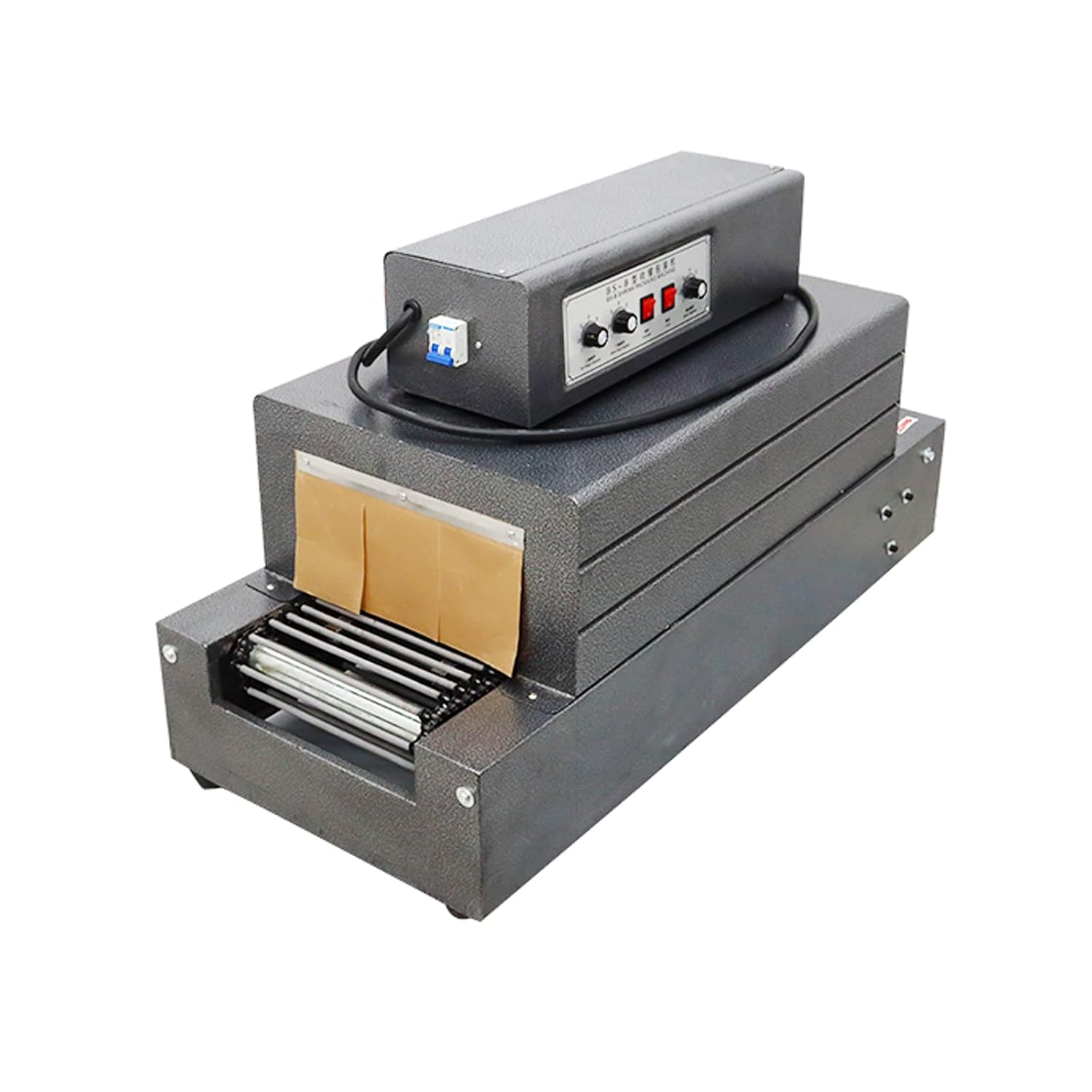 220V Shrink Wrap Machine Heat Shrink Packaging Machine Electric Tunnel Packaging Equipment (Chain Conveyor) Film Sealing Machine 4.5KW