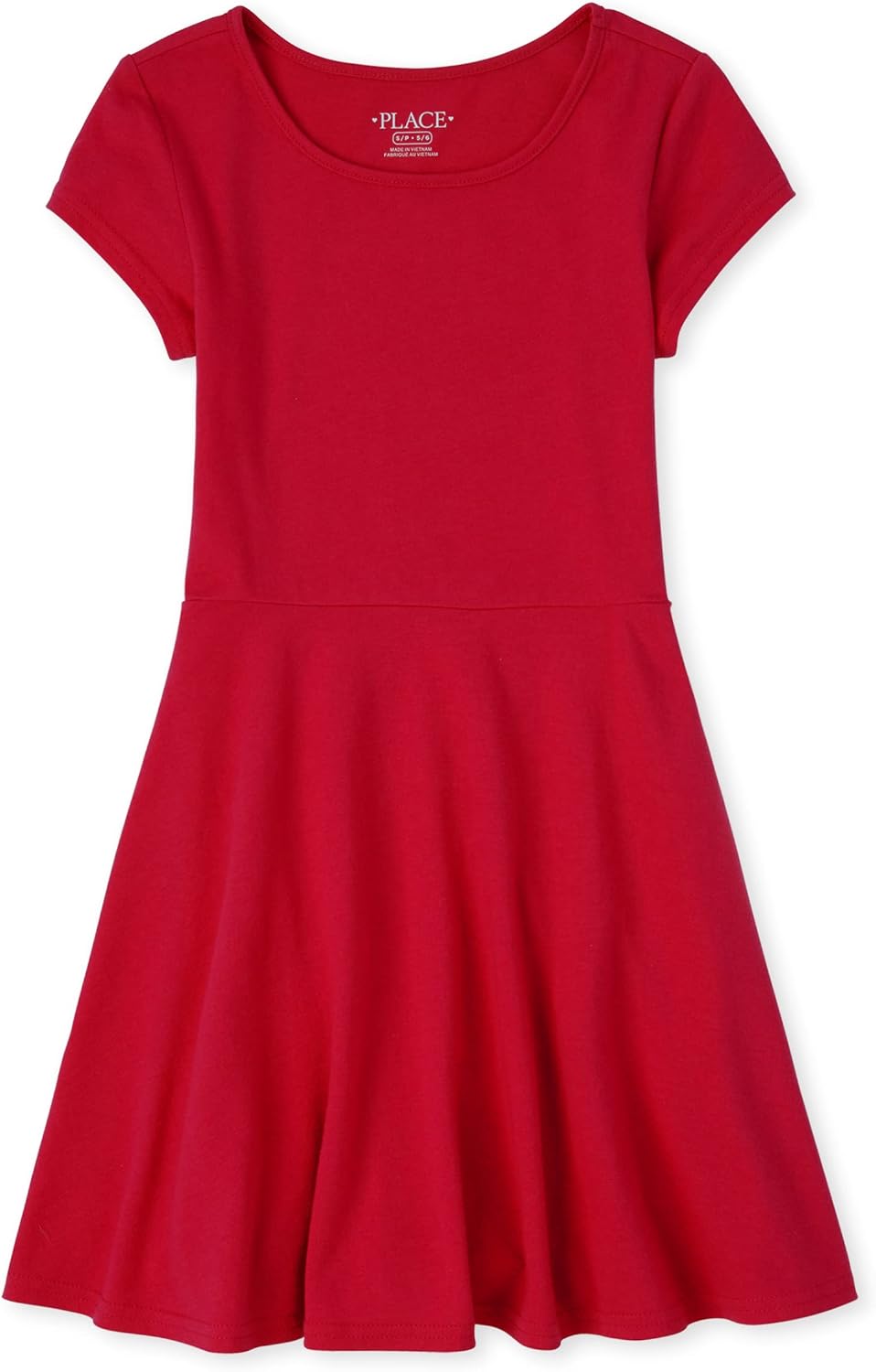 The Children's Place Girls Short Sleeve Basic Skater Dress