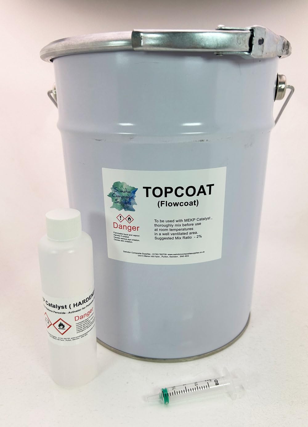 Gelcoat Repair White Topcoat, Flowcoat, Flo Coat, Top Coat - Lloyds Approved - Marine Craft (5000g Pack)