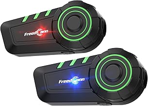 FreedConn Motorcycle Bluetooth Headset KY Bluetooth Helmet Intercom Motorcycle Communication Systems with CVC Noise Cancellation Stereo Music IP65 for Full/Half Face Helmet Basic Single People Use