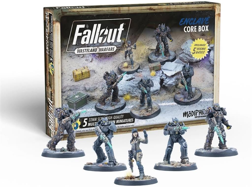 Modiphius Entertainment Fallout Wasteland Warfare Enclave Core Box Miniatures Set