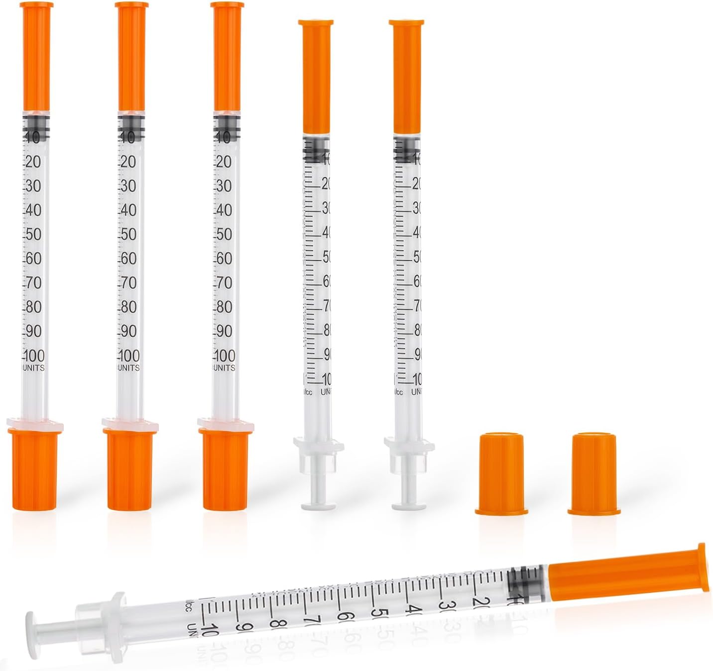 1ml/cc 30G 5/16 Inch Syringes, Scientific Lab Syringe, Individually Wrapped, Pack of 100