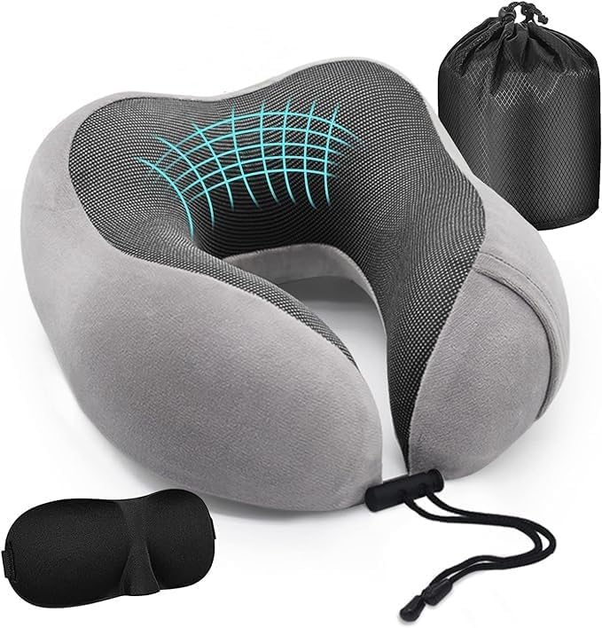 Travel Foam Soft Neck Pillow Comfortable Headrest Support Neck Pillow Accessories for Sleep Rest, Airplane and Home Use