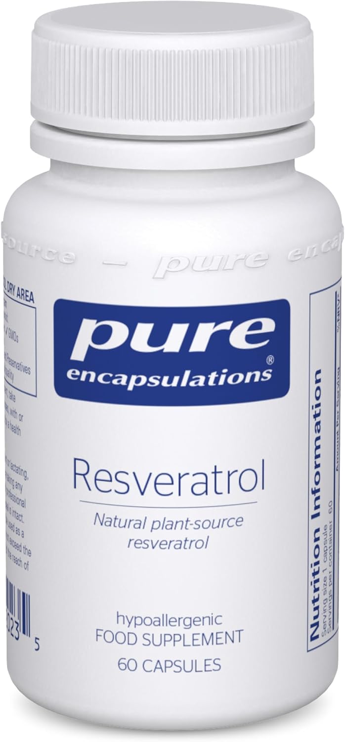 Pure Encapsulations - Resveratrol 40mg - Natural Plant-Source Resveratrol Supplement - 60 Vegetarian Capsules