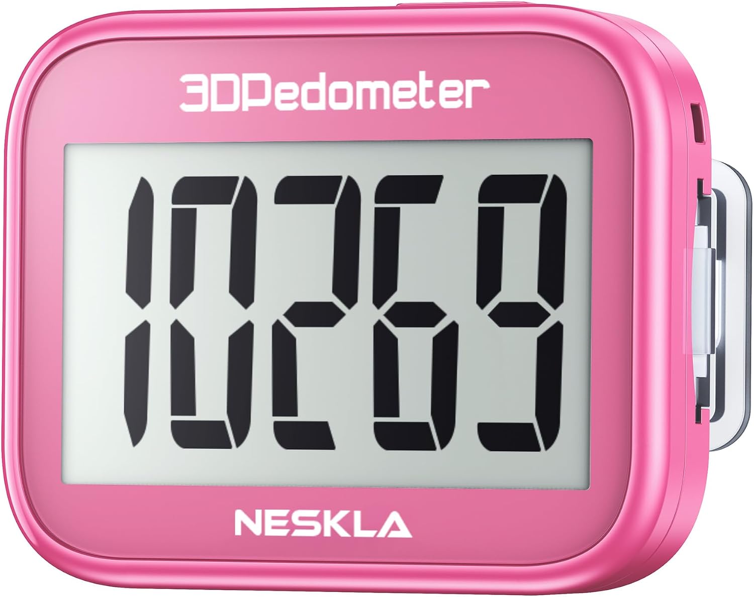 3D Pedometer, Simple Step Counter with Large LCD Display for Walking