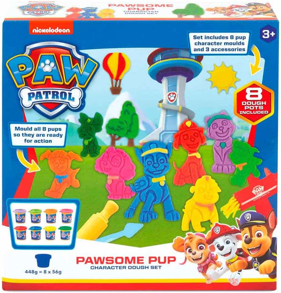 Addo Nickelodeon Paw Patrol Pawsome Pup Character Dough Playset For Children From 3 Years Mighty Pups Paw Patrol Games Play Dough Kids Gift Play Dough Set Paw Patrol Characters