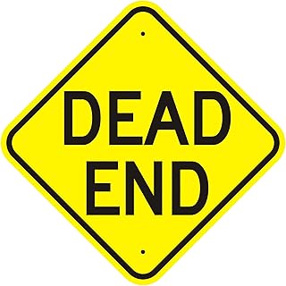 Dead End Sign, Warning Sign, Engineering Grade Reflective Material Aluminum Sign, UV and Weatherproof