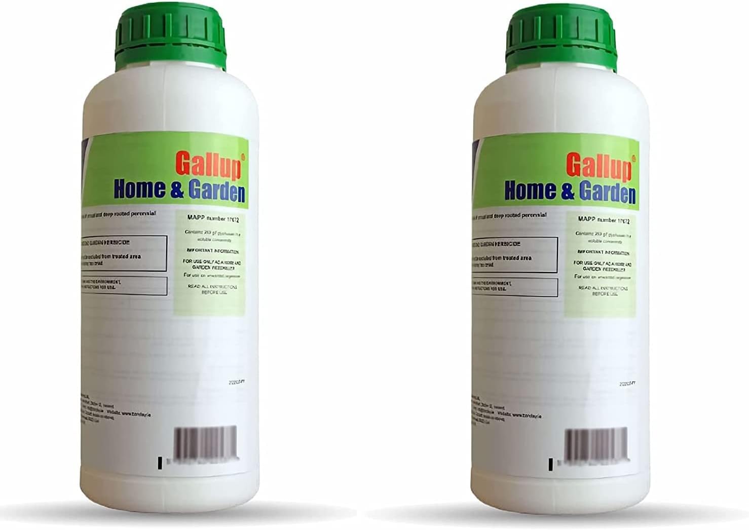 London Luxury Gallup 2 X Home & Garden Glyphosate Weedkiller, Gallup weed killer, 1L + Free 2 LLP Measuring cups 30ml, PACK OF 2 (1 Litre)