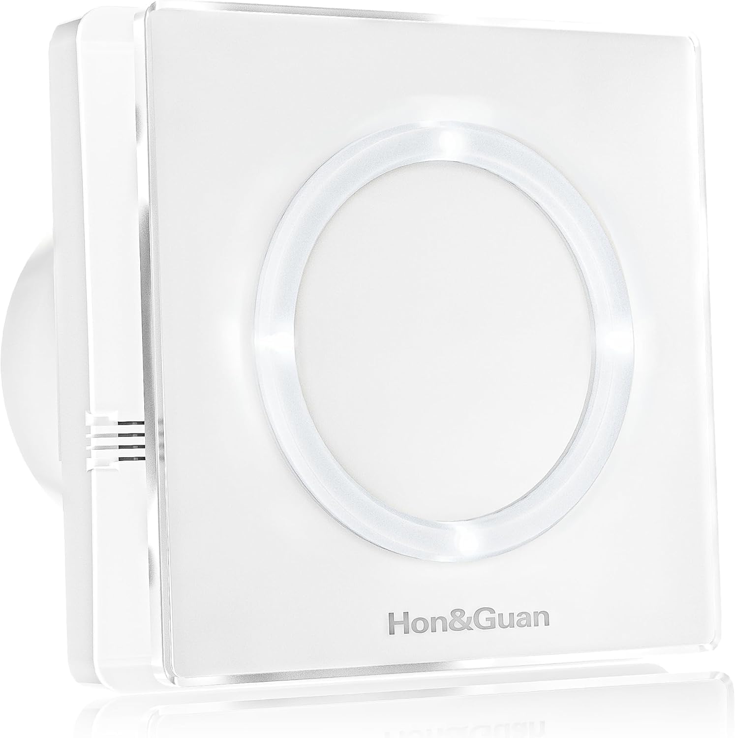 Hon&Guan Smart 100mm Bathroom Extractor Fan with Humidity Sensor, Timer, LED Light, Automatic Operation, 4 Inch Extractor Fan Bathroom 10W 95m³/h Silent