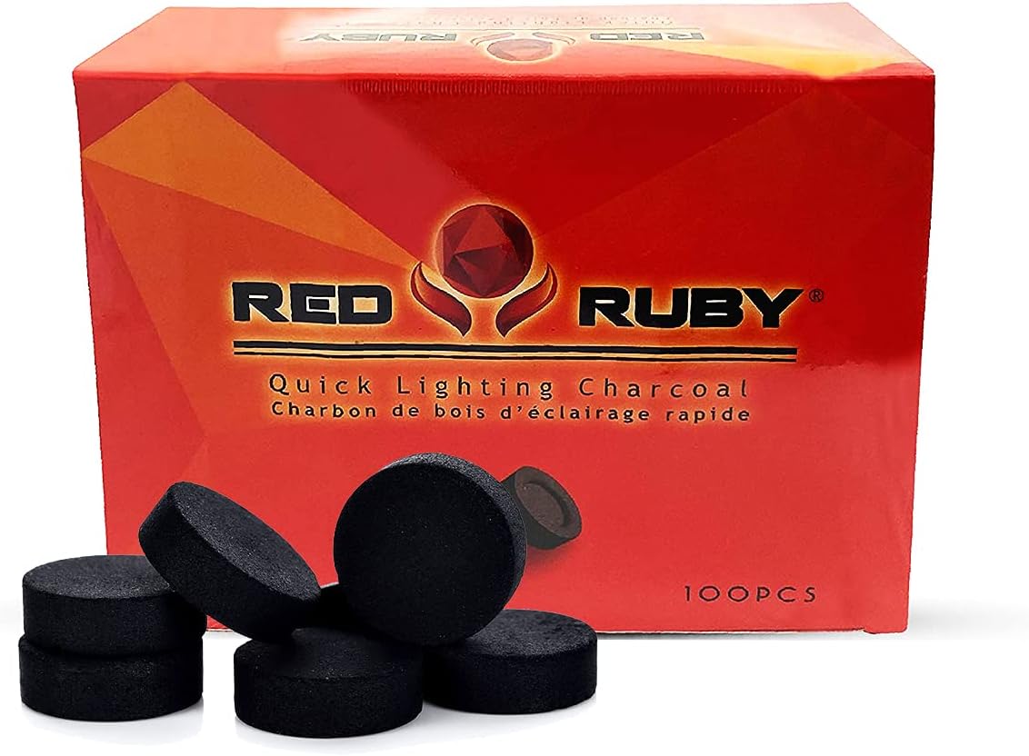 Instant Light Coals– Incense Coal Disks – Coal Tablets – Charcoal Disks – 100 Coals – 33 mm Quick Light Briquettes – Slow Burn/Low Smoke