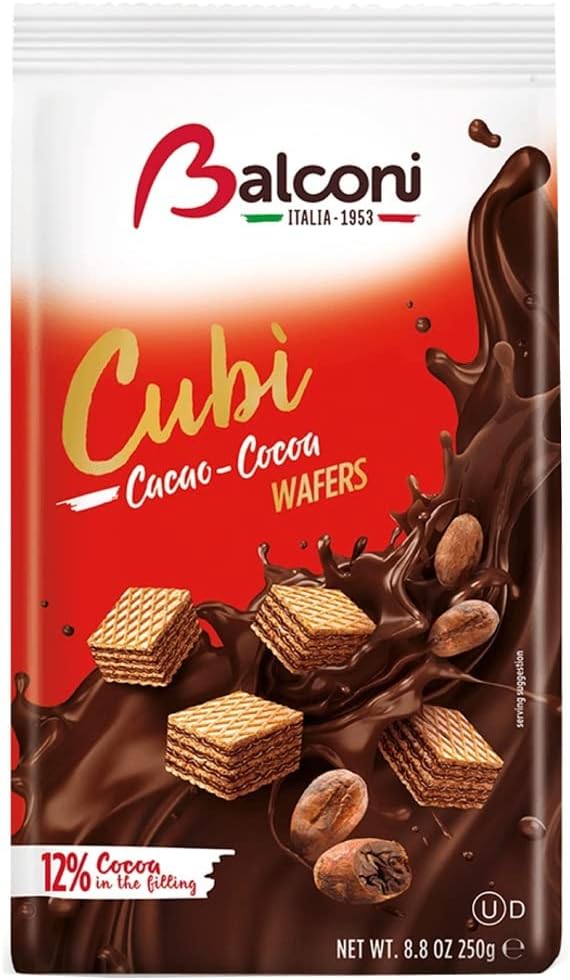 Balconi Cubi Cacao Wafers 250g