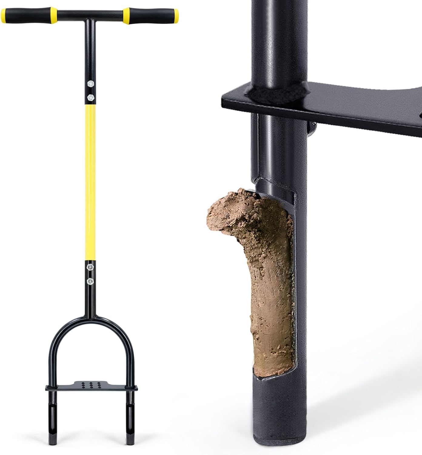 Jardineer Lawn Aerator Coring Tool, Manual Yard Plug Aerators for Soil Compaction, Grass Aerators for Small Yards, Garden, Lawn