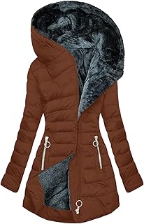 Womens Winter Coats Long Length Sherpa Fleece Lined Warm Heavy Jackets Thickened Windproof Outerwear with Fur Hood