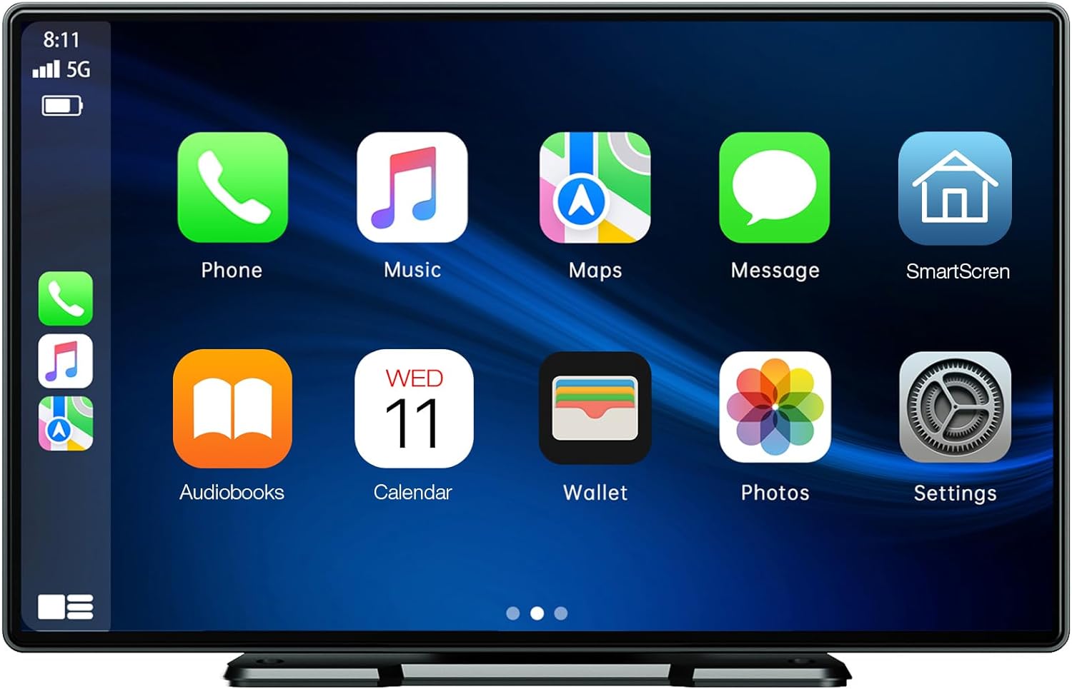 LAMTTO 9 Inch Wireless Car Stereo with Apple Carplay and Android Auto,Portable Touch Screen GPS Navigation for Car,Car Audio Receivers with Bluetooth,Airplay,AUX,Screen for All Vehicles