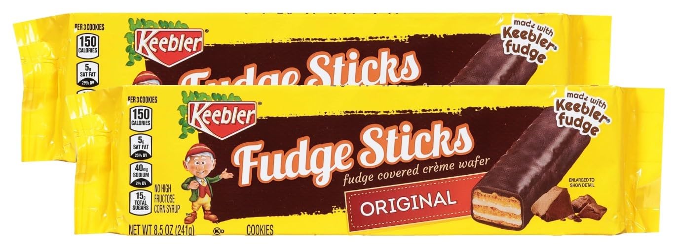 Keebler, Original Fudge Covered Creme Wafers, Fudge Sticks (Pack of 2)